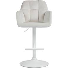 Armstützen Barhocker CLP Natoma Matt White Barhocker 118cm