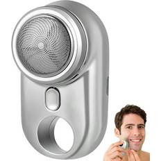 Amosfun Yangbaojing, Mini-Shave Portable Electric Razor for Men USB Rechargeable Shaver Home Travel Silver