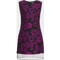 Milly Ilectra Shift Mini Dress - Black/Purple