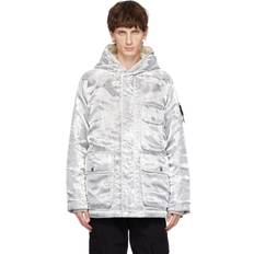 Stone Island Women Clothing Stone Island Metal Mesh Parka - Silver