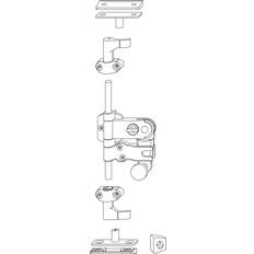 Ferramenta per Finestre Rustico Stangen Ladenverschluss 2F mit Schließzapfen 116mm