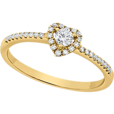 Macy's Heart Halo Engagement Ring - Gold/Diamonds