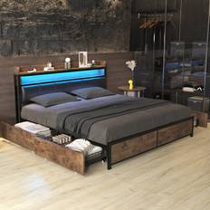 Doppelbett Metallbett 180 x 200 cm mit Lattenrost