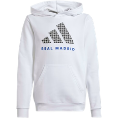 Ragazza Top Adidas Felpa con Cappuccio Junior Real Madrid - White