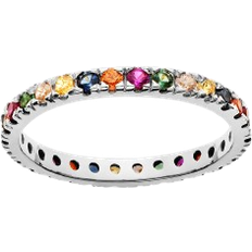 Allianseringer Maanesten Pari Ring - Silver/Multicolour