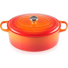 Ovale Sonstige Töpfe Le Creuset Volcanic Signature Cast Iron Oval mit Klappe 8.9 L