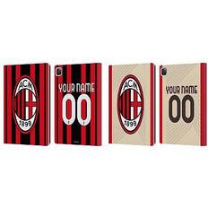 Computer Accessories AC Milan Custom Personalised 2022 23 Leather Book Wallet Kit