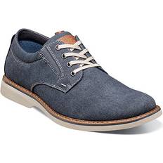Grey Oxford Nunn Bush Otto Canvas Plain Toe Oxfords Blue Denim