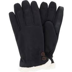 Microfiber Gloves & Mittens Isotoner Microfiber Winter Glove with Button Detail - Black