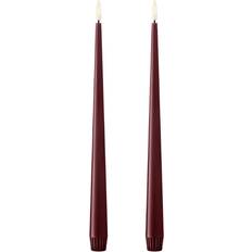 Ester & Erik LED Light Deep Wine LED Candle 33cm 2pcs