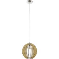 Eglo Cossano Matt Nickel/Maple Pendant Lamp 30cm