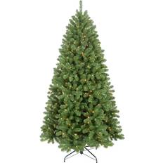 Pre lit 7ft Festive Christmas Richmond Fir Green Christmas Tree 210cm