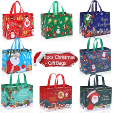 Polka Dots Wrapping Paper & Gift Wrapping Supplies Shein Gift Bags Extra Large Christmas 8-pack