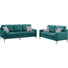 Mercer41 2-Piece Set Velvet Sofa