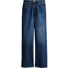 Dame - Vide Jeans H&M Wide High Jeans - Dark Denim Blue