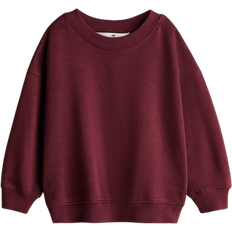 H&M Oversized Crew-Neck Sweatshirt - Dark Red