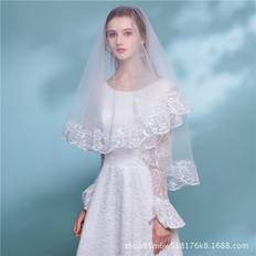 Cheap Veils Eease Elegant Single Layer Lace Bridal Veil