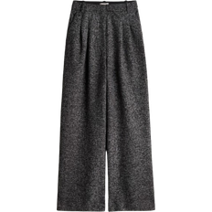 H&M Wide Trousers - Black Marl