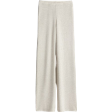 H&M Fine Knit Trousers - Light Beige Marl