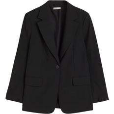 Viskose Jacketts H&M Single Breasted Blazer - Black