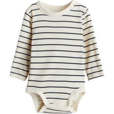 Bodys H&M Langarmbody - Light Beige/Striped