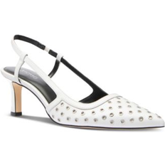 Michael Kors Pumps Michael Kors Alora Grommeted Leather Slingback Pump - White