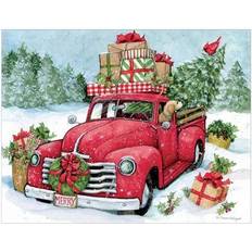 Multicolor Tarjetas & Invitaciones Christmas Truck Boxed Cards Set of 18