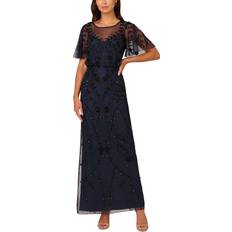 Robe de soirée Robes Adrianna Papell Beaded Blouson Gown - Navy/Black