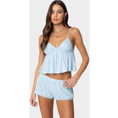 Denim - Femme Chemisiers Edikted Plus Lace Plunge Tank Top - Blue