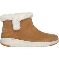 Faux Fur Shoes Skechers On-The-Go Stellar Cozy Step Ankle Boots - Brown