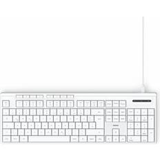 Hama CK-200 USB Keyboard QWERTZ White Multimedia Buttons