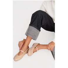 Ballerinas PrettyLittleThing Pu Round Toe Studded Ballet Flats - Camel