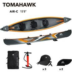 Aqua Marina Kayaks Aqua Marina Zoppinh, HIGH PRESSURE SPEED KAYAK/CANOE TOMAHAWK AIR-C 158 Inflatable KAYAK Package including Carry Bag Fin Pump