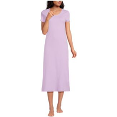 Donna - Viola Vestaglie Lands' End Women's Short Sleeve Mid-Calf Nightgown - Blushed Lilac