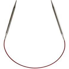 Circular Knitting Needle Silver Red Size-US-1
