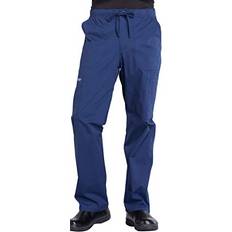 5XL Work Pants Cherokee Scrub Pant Tapered Leg Fly Front Cargo Pant - Navy