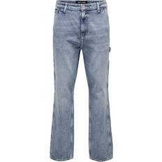 Men - Natural Jeans Only & Sons Onsedge Mid Waist Straight Fit Jeans