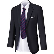 Noir Costumes Slim Fit Casual Blazer Sport Coat - Black