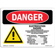 Red Workplace Signs SignMission OS-DS-A-1218-L-1781 OSHA Danger Sign 12 x 18 in