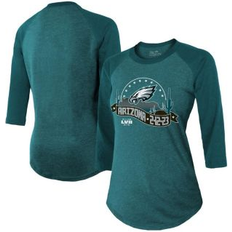 Majestic Women's Threads Midnight Philadelphia Eagles Super Bowl Lvii Desert Tri-Blend Raglan T-shirt