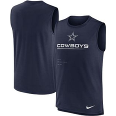 Dallas Cowboys T-shirts Men's Nike Navy Dallas Cowboys Muscle Trainer Tank Top Navy