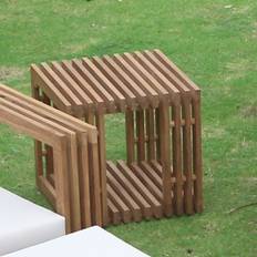 Beistelltische Teako Design Loppio Teak Massivholz Beistelltisch