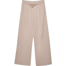 Stradivarius Wide-Leg Jogger Trousers - Stone