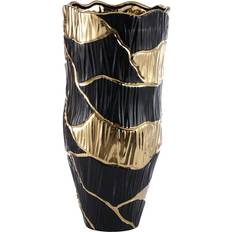 Canora Grey Bartron Black/Gold Vase 43.5cm