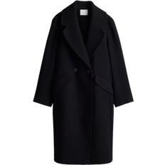 H&M Double-Breasted Coat - Black