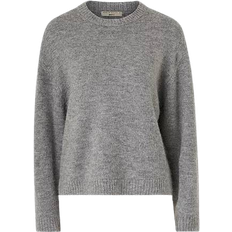 Gina Tricot Crew Neck Knitted Sweater - Lt Grey Melange