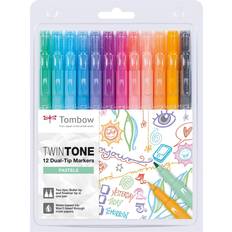 Tombow TwinTone Pastels Dual Tip Marker Set 12-pack