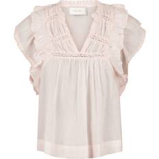 Dame Bluser Neo Noir Jayla S Voile Top - Light Pink