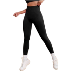 Shein Tights Shein Sport Studio Yoga Leggings Seamless High Stretch Tummy Control Wide Waistband Sports Tights