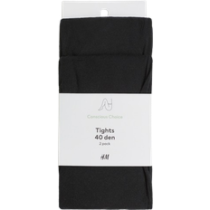 Strømpebukser & Stay-ups H&M 40 Den Tights 2-pack - Black